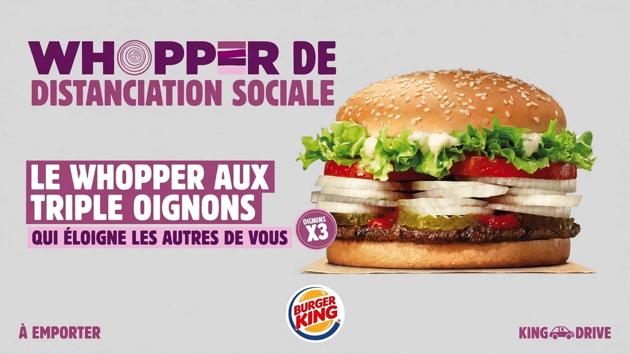 Burger King ad in French, 16:9 format