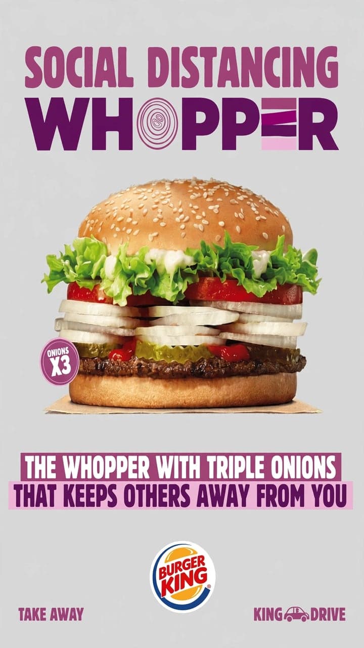 Burger-King-Anzeige auf Englisch, Format 9:16